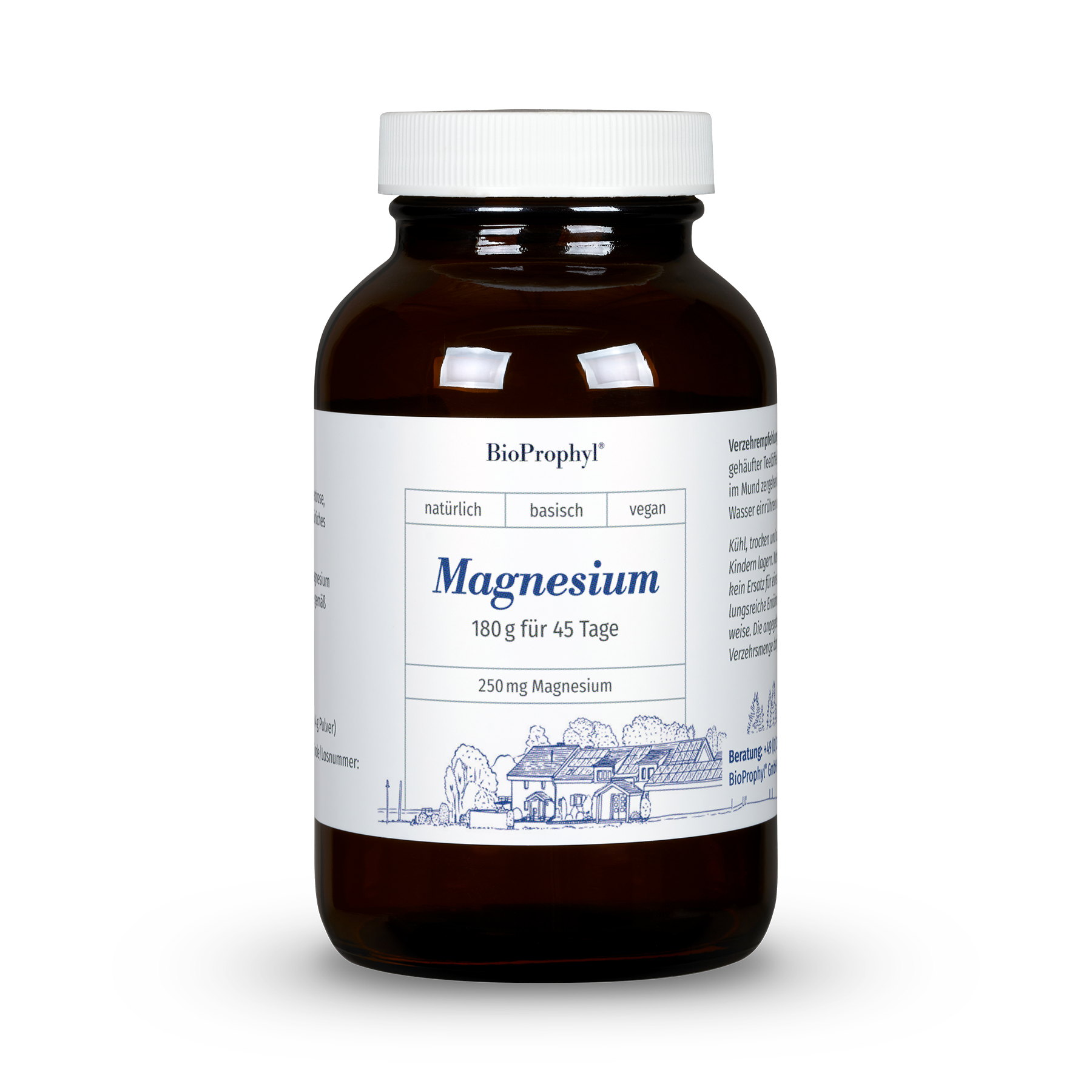 Magnesium Pulver Glas