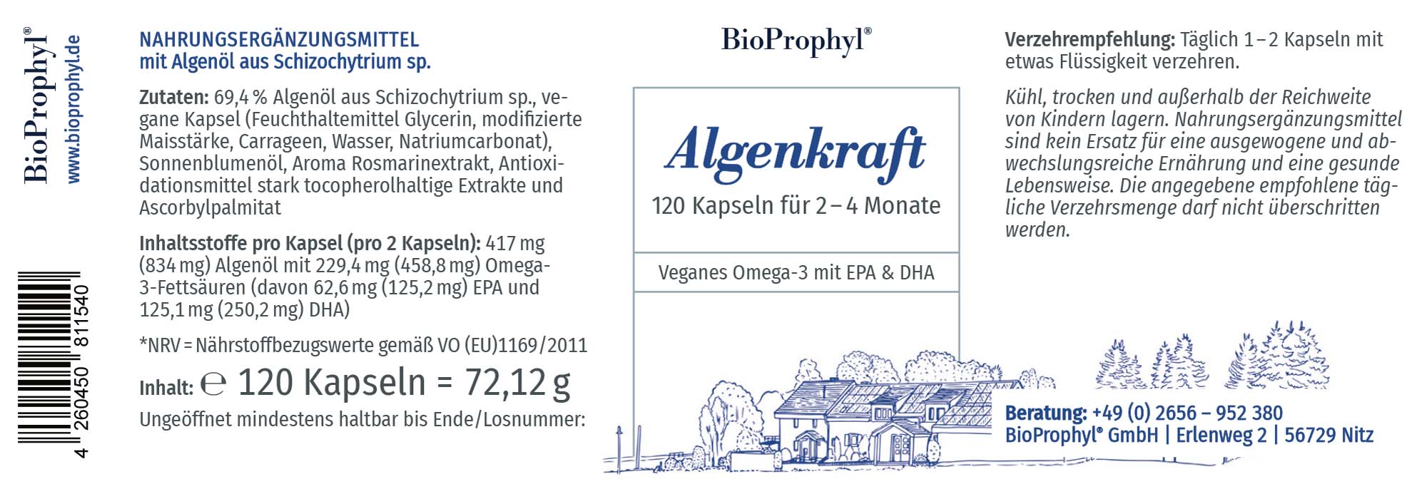 Produktetikett von Algenkraft