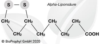 Strukturformel Alpha-Liponsäure